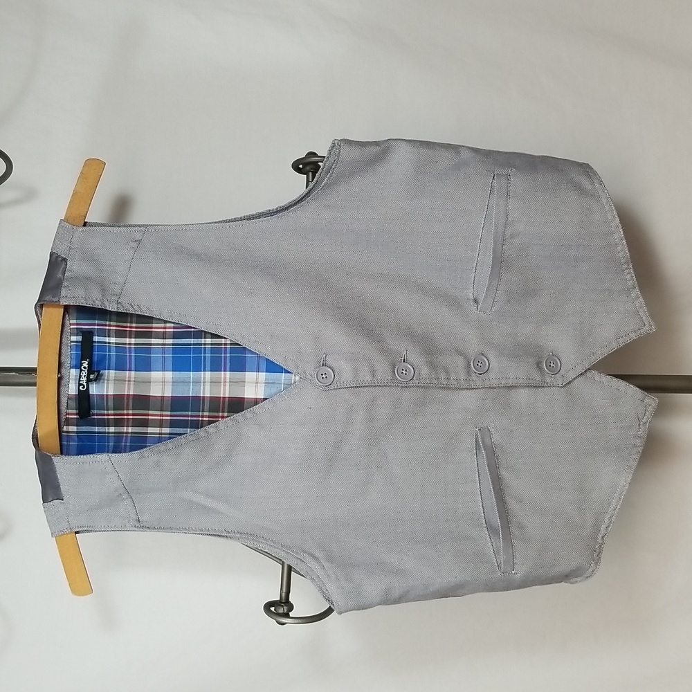 Carbon Gray Men's Classic Lined Vest Size Small Dress